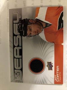 2010-11 Upper Deck UD Game Jersey Jeff Carter Philadelphia Flyers Black Patch