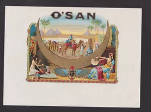 Ancienne grande Lytho Cigar Label BN101617 O'san Pyramide Camel Egypte - Imagen 1 de 1