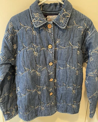 Chaqueta De Colección New Directions Mujer Denim Azul Talla M Bordada Forrada Gruesa Nueva Sin Etiquetas Foto 1 de 4