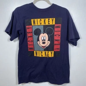 Vintage 90s Mickey Unlimited White Mickey Mouse Square Logo Adult Size Medium - Picture 1 of 6