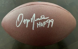 OZZIE NEWSOME AUTOGRAPHED NFL WILSON FOOTBALL HOF 99 INSCRIPTION BECKETT BROWNS - Picture 1 of 3