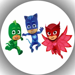 Colocador de tartas cumpleaños imagen de tartas fondant - oblea PJ másks héroes de pijama P20 - Imagen 1 de 1