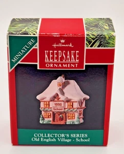 Hallmark Keepsake Ornament Old English Village #3 Escuela Miniatura - Imagen 1 de 8