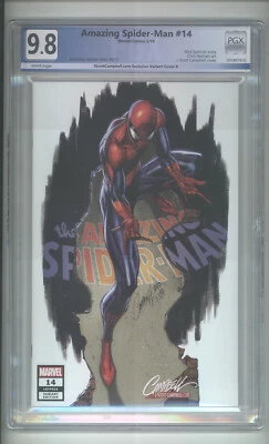 Amazing Spider-Man #14 PGX  9.8 J Scott Campbell exclusive, Cover A. Marvel 2019 - Image 1 of 2