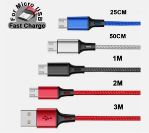 Fast Charging Charger Micro USB Genuine Data Cable Lead For Samsung Galaxy Cord - Picture 1 of 13