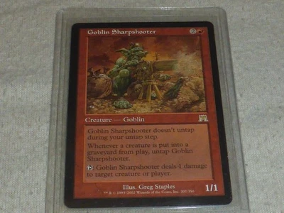 MTG MAGIC THE GATHERING ONSLAUGHT GOBLIN SHARPSHOOTER CARD RARE 207/350 TCG CCG - Image 1 of 4