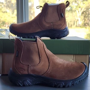 NEW KEEN Greta II Chelsea Leather WP Winter Slip-On Boot Womens Size 8 Bison - Bild 1 von 10