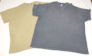 2~Vintage? Camicie da uomo Reebok manica corta testurizzate ~ grigio/blu e cachi ~ 5X ~ 5XLT ~ RARE? - Foto 1 di 19