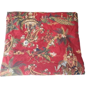 Pottery Barn Spice Route Bettdecke Full Queen Baumwolle asiatische Elefanten rot Bettwäsche - Bild 1 von 8
