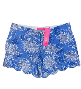 NWT Lilly Pulitzer Buttercup Knit Short Boca Blue Croc And Lock It Sz 12 - Picture 1 of 4