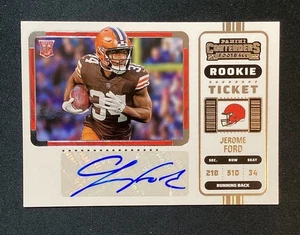 2022 Panini Contenders Rookie Ticket Variation Jerome Ford #225 Rookie Auto RC - Bild 1 von 2