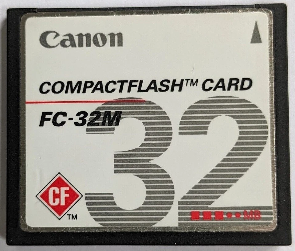 32MB CANON FC-32M COMPACT FLASH CF MEMORY CARD LOW CAPACITY FOR VINTAGE CAMERAS - Image 1 of 1