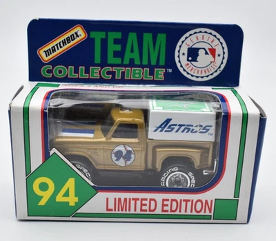 Matchbox Superfast Ford Flareside Pickup Houston Astros Gold Baseball 1994 - Immagine 1 di 2