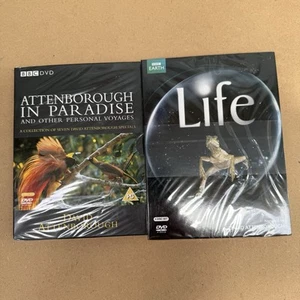 BBC David Attenborough Life + Attenborough In Paradise DVDs New Factory Sealed - Foto 1 di 8