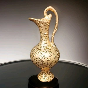 22 K MCM Gold Vintage Weeping Bright, Hand Decorated Vase 1950's OOO - Picture 1 of 6