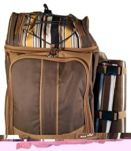 Hap Tim Picknickkorb Rucksack für 2 Personen mit 2 isolierten Kühlfächern... - Bild 1 von 7