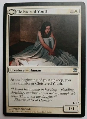 MTG Magic The Gathering Card Unholy Fiend Horror Cloistered Youth Creature Human - Image 1 of 2