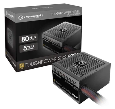 Toughpower GX2 80+ Gold 600W SLI/Crossfire Ready Continuous Power ATX 12V V2.... - Image 1 of 4