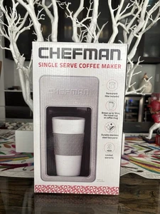 CHEFMAN Single Serve Coffee Maker Stainless Steel Black RJ14-M-S-GREY Tested EUC - Picture 1 of 8