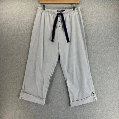 Nautica Sleepwear Womens Pajama Pants Blue Striped Drawstring Lounge Size Medium - Image 1 of 4