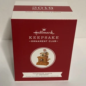 Hallmark Keepsake Club Exclusive Ornament 2019 Toymaker Santa 20th Anniversary - Bild 1 von 4