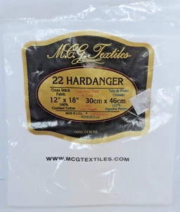 Vintage MCG Textilien Hardanger Kreuzstich Stoff 22 Stück 12"x18" weiß Baumwolle - Bild 1 von 2