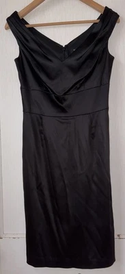 White House Black Market Satin Cocktail Dress Classic Luxury Sz 2 - Image 1 of 4