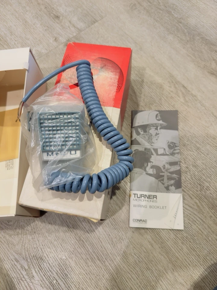 NOS Vintage blau Mikrofon Turner Conrac M + 2/U tragbares Funk CB Mikrofon - Bild 1 von 4