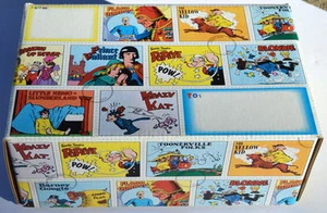 Comic Strip Characters MAILER BOX w Flash Gordon Krazy Kat Popeye Yellow Kid etc - Picture 1 of 2