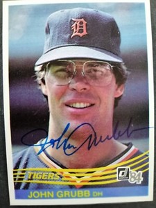 1984 Donruss SIGNED: John Grubbs, TIGERS #90