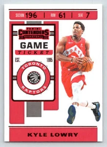 2019-20 Panini Contenders Game Ticket Red #66 Kyle Lowry (ref 222725) - Picture 1 of 2