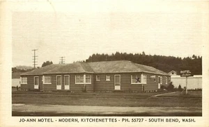 "MODERN" JO-ANN MOTEL, SOUTH BEND, WASHINGTON, ALTE POSTKARTE - Bild 1 von 2