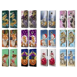 OFFICIAL KAYOMI HARAI ANIMALS AND FANTASY LEATHER BOOK CASE FOR MOTOROLA PHONES - Picture 1 of 18