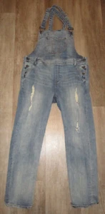Women Kut of the Kloth Emma Denim Jeans Bib Overalls 14 x 31" stressed - Picture 1 of 6