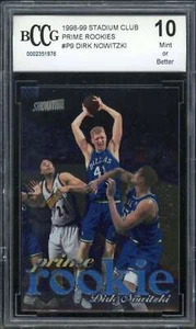 1998-99 Stadium Club Prime Rookies #P9 Dirk Nowitzki Rookie BGS BCCG 10 Mint+ - Picture 1 of 2