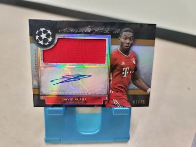 DAVID ALABA 2021 Topps Museum Collection Game Worn Auto Patch /75 UEFA T4670 - Image 1 of 4