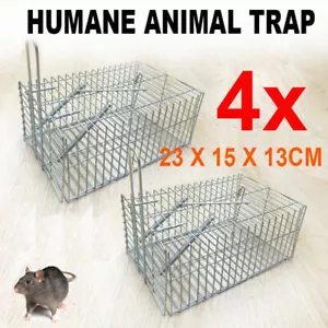 4x Humane Rat Trap Cage Live Animal Pest Rodent Mice Mouse Control Bait Catch AU - Picture 1 of 7