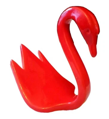 JABONERA/TOALLERO CISNE ROJO CERÁMICA VINTAGE ESMALTE BRILLANTE DECORACIÓN DE BAÑO Foto 1 de 4