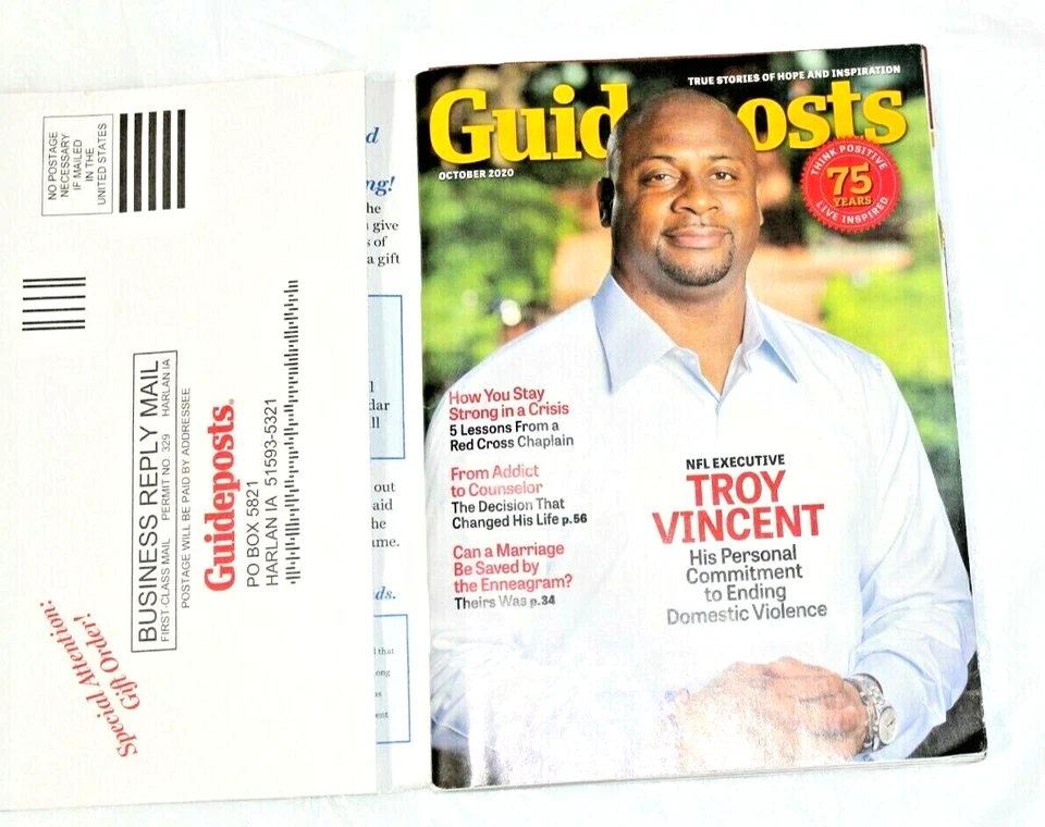 Guideposts Magazine October 2020 Troy Vincent NFL Stay Strong Enneagram - Image 1 of 1