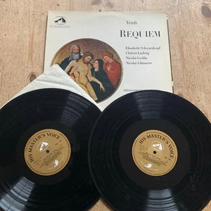 HMV AN133-4 Verdi Requiem Schwarzkopf Ludwig Gedda - White Angel Mono Double LP - Picture 1 of 9