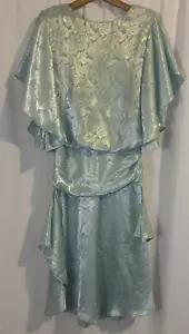 Vestido De Colección All That Jazz Para Mujer 7 Medio Azul Años 80 Rodilla Cóctel Elegante Baile de graduación - Imagen 1 de 7