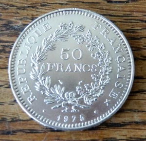 50 Francs Argent Hercule 1975 Vème république. - Bild 1 von 4