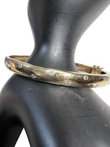 SW 14KG.P. Cerniera Bracciale Argento Sterling con Zirconi Pietre 8 Pollici All'interno (BC) - Foto 1 di 9