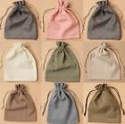 Pack of 12 Linen Cotton Jute Drawstring Gift Bags Wholesale Jewellery Bags