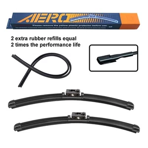 AERO 22"+22" Wiper Blades for Mercedes-Benz C300 C350e GLC300 GLC350 +more - Picture 1 of 7
