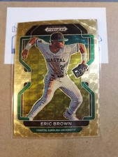 2022 Prizm Draft Picks Eric Brown Gold Vinyl 1/1!!! Brewers RC PDP27