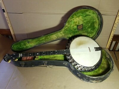 1923 Vega Vegaphone Professional 19-Fret Tenor Banjo 4 String Pieback Resonator - Image 1 of 4