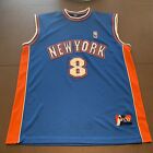 Vintage New York Knicks Nike 2Xl Men's Nba Jersey Blue Orange White #8