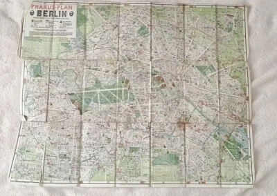 Berlin Plan 1920 Pharus-plan Berlin with suburbs Germany Map - Image 1 of 4