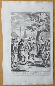 Re Ciro, Gioacchino - Grande incisione Bibbia inglese - 1701 - Foto 1 di 2